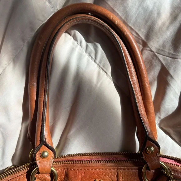 Coach Vintage Leather Camel Tan Light Brown Removable Crossbody Shoulder Bag - Picture 10 of 17